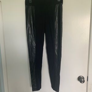Leggings with Faux Leather sides